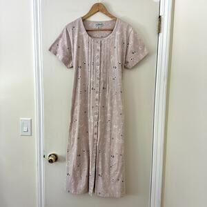 Vintage LL Bean Cotton Floral Dress Sz XL